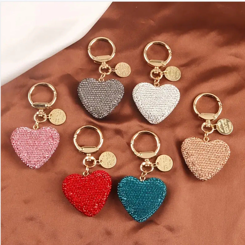 Wholesale diamond heart keychain