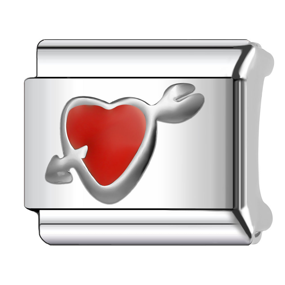 Wholesale Italian Charm Bracelet 9mm DIY Splicing Creative Pattern Stainless Steel Composable Bracelet