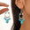 Wholesale  bohemian Retro ethnic style turquoise dangle earrings