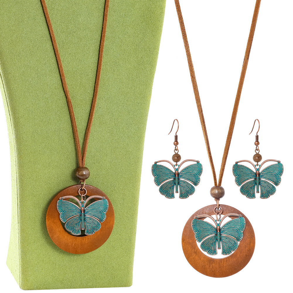Wholesale Vintage Distressed Earrings and Necklace Set