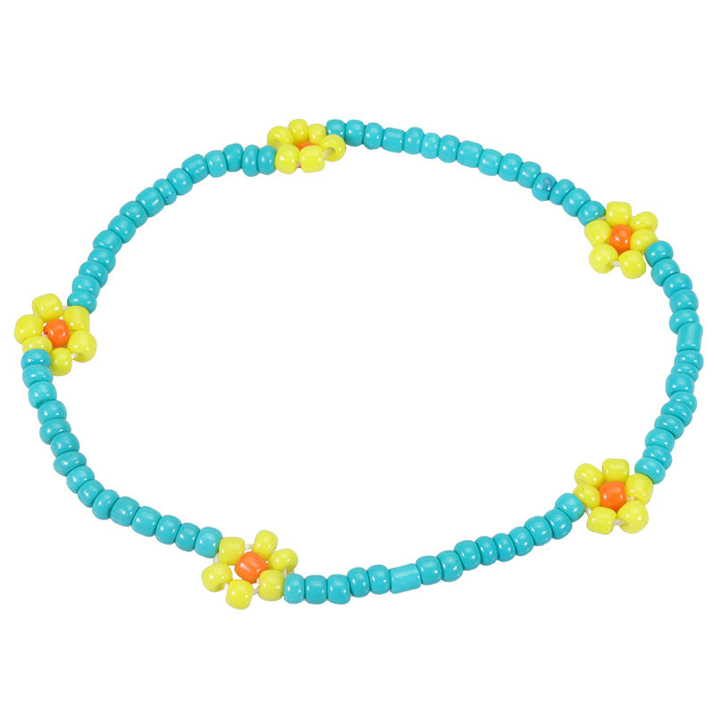 Wholesale rice beads daisy anklet