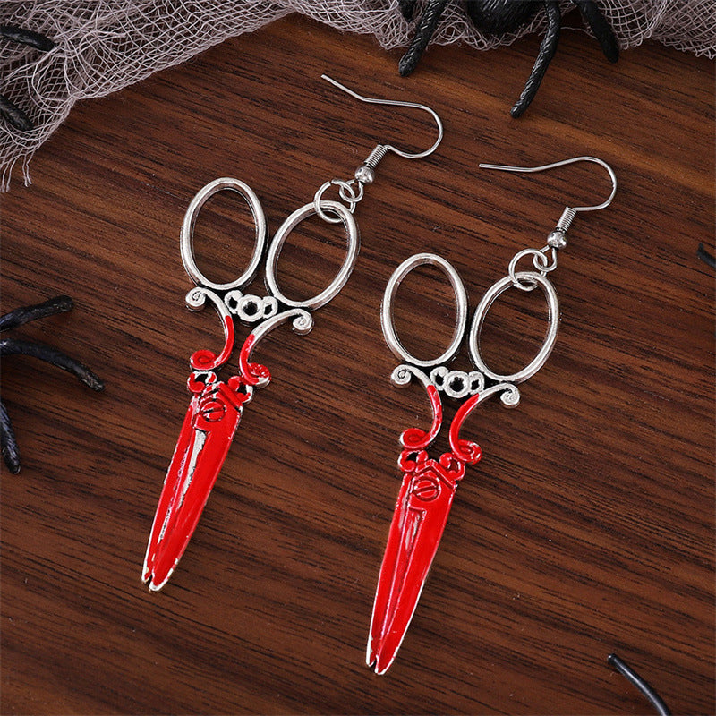 Wholesale Zinc Alloy Blood Axe Earrings  Gothic Style Trendy Fashion Accessory For Parties Boutique Resale Gift