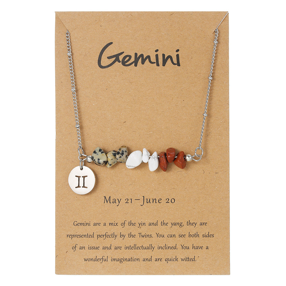 Wholesale Stainless Steel 12 Constellation Pendant Necklace