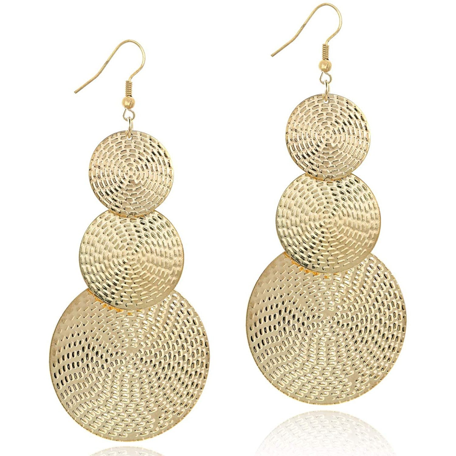 Wholesale  Round Pieces Exaggerated Earrings