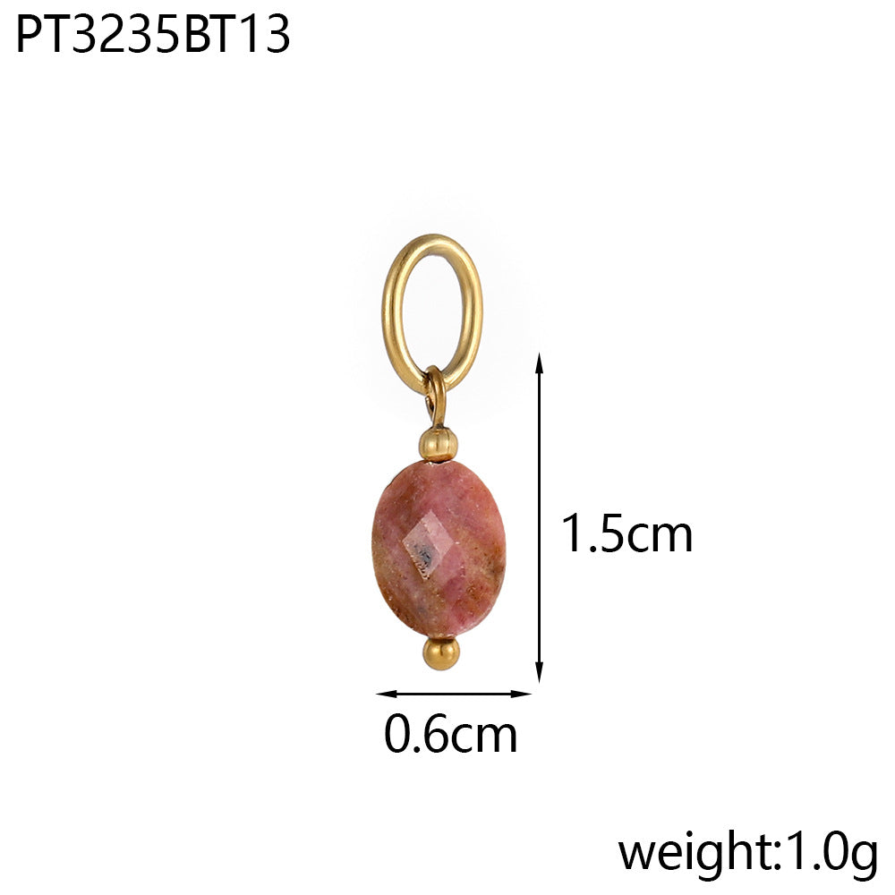 Wholesale DIY pendant accessories 14 color natural stone accessories