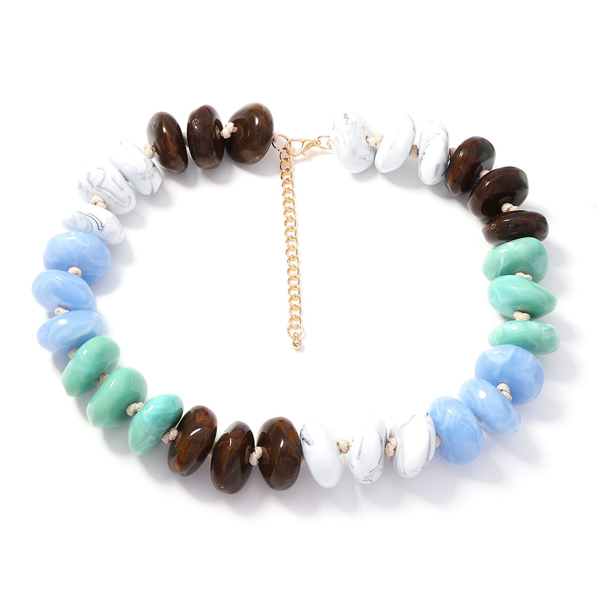 Wholesale Stylish Multicolor Beaded Necklace Chic Jewelry Accessory For Women