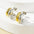 Wholesale stainless steel electroplated round gold two-tone C-shaped earrings