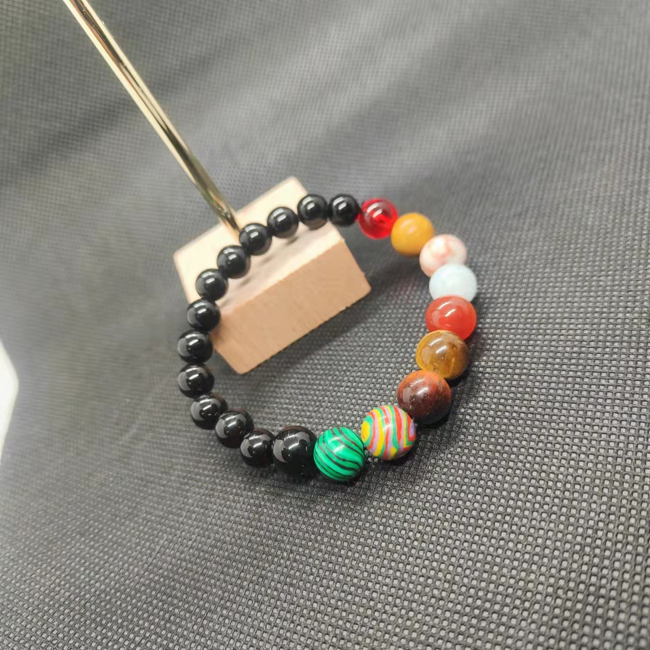 Wholesale Creative Eight Planets Bracelet Mixed Material Handmade Unisex Fashion Accessory Gift