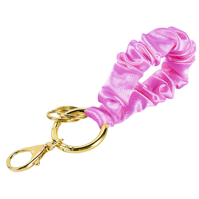 Wholesale Wrist Strap Keychain Hair Ring Pleated Keychains
