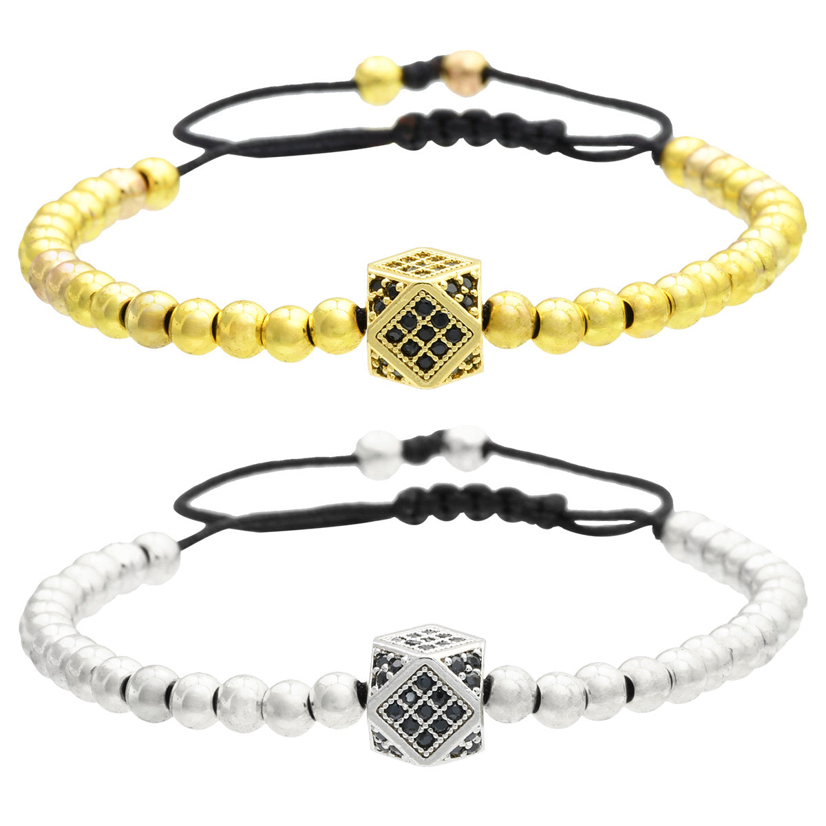 Wholesale European Style Golden Beaded Bracelet Handmade Copper Jewelry for Everyday Wear Boutique Resale