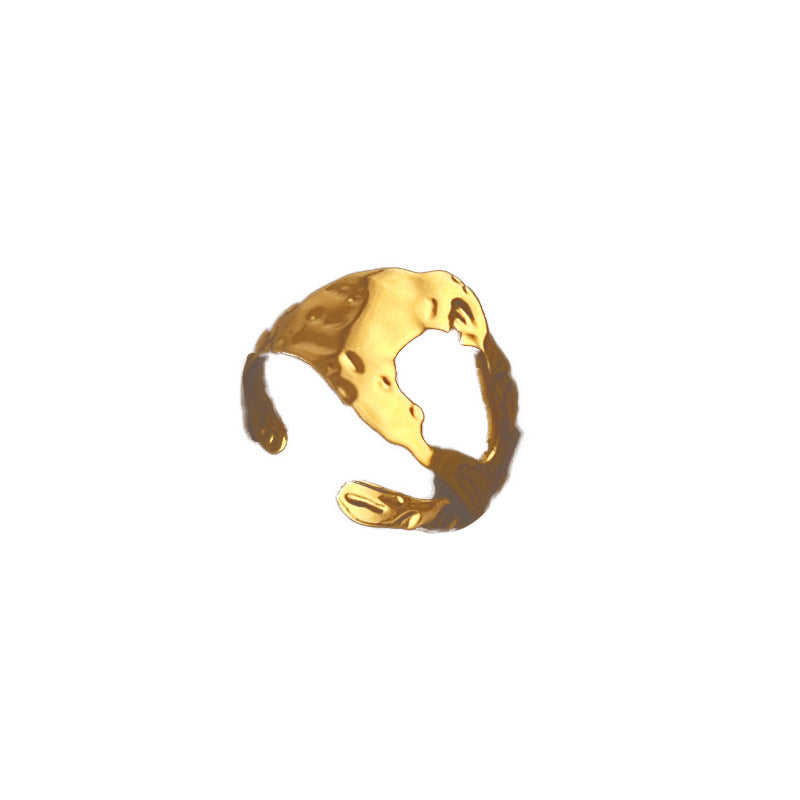 Wholesale Stainless Steel Ring 18K Gold Hollow Opening Adjustable Rings ACC-RS-WanCh004