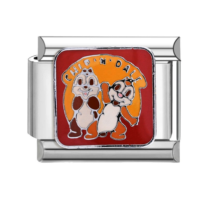 Wholesale  9mm Italian Charm Starter Bracelets DIY square Single Section Creative Stainless Steel Composable Bracelet