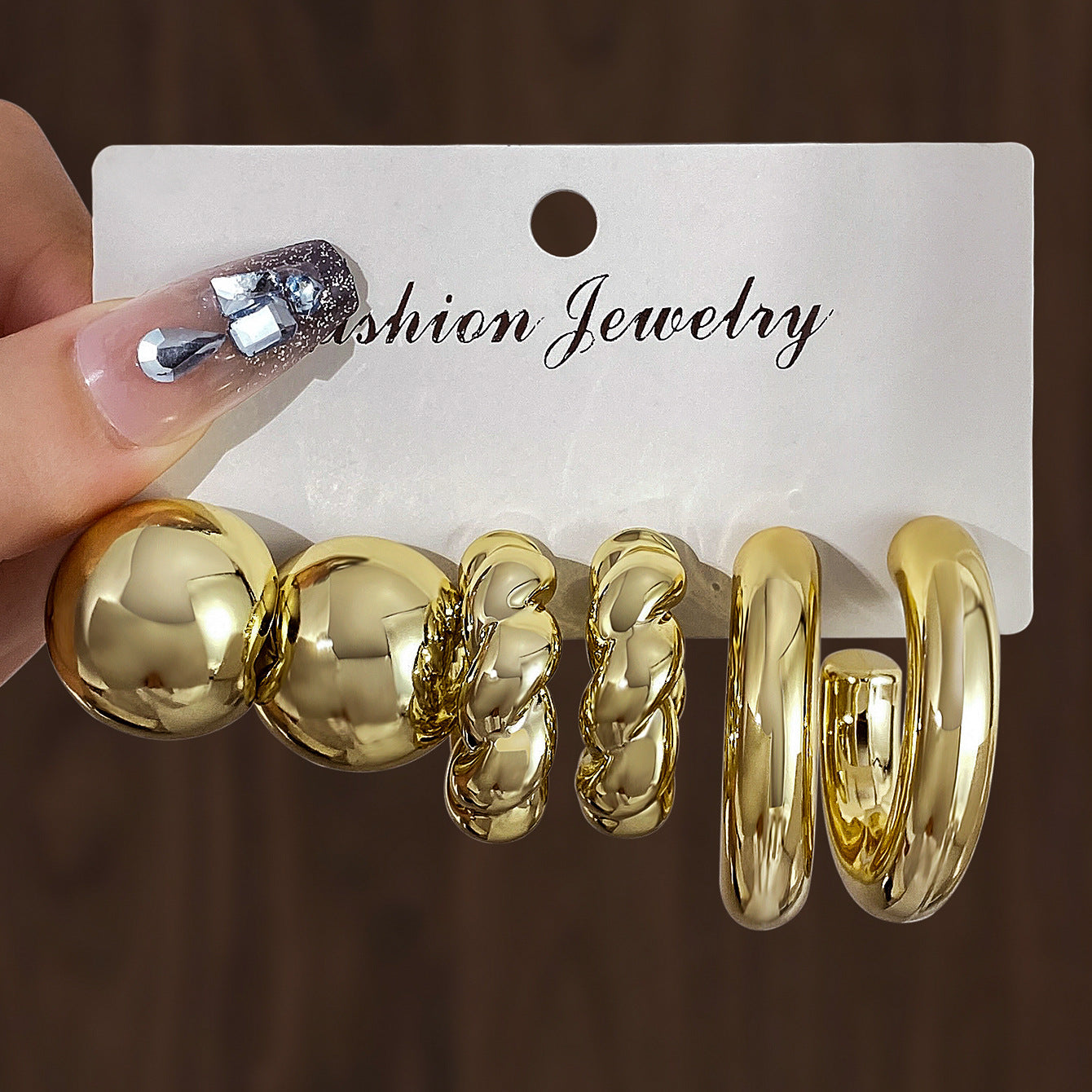 Wholesale Double twist earring set