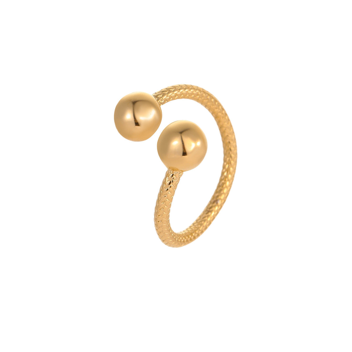 Wholesale  Metal Geometric Ball Stainless Steel  Ring