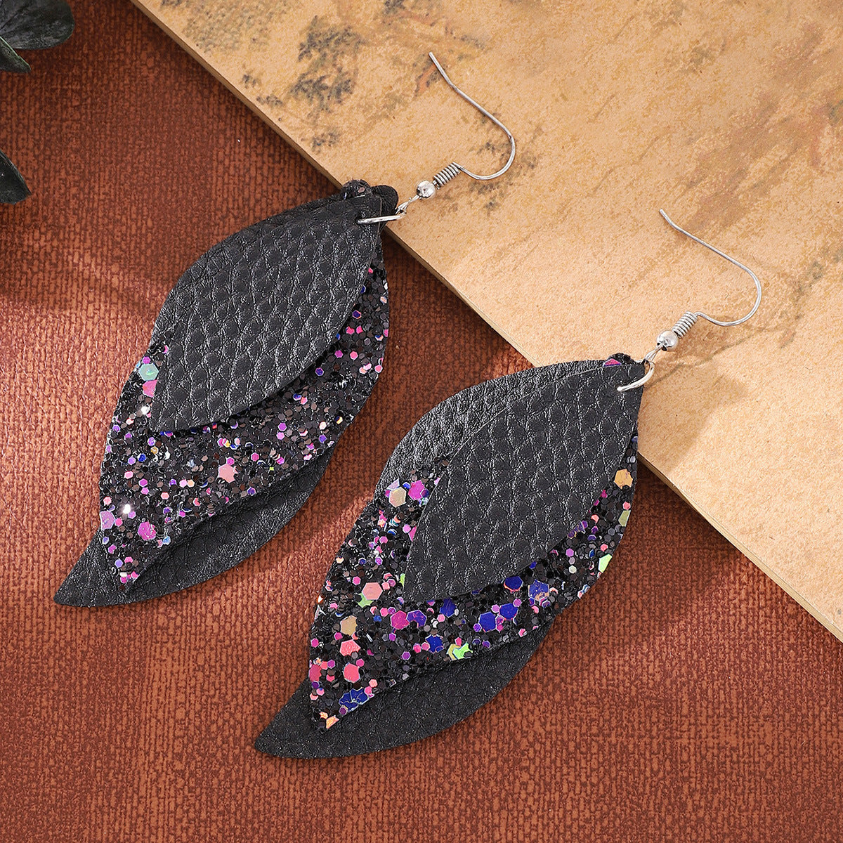Wholesale Cortex  S-shaped leaves  earrings