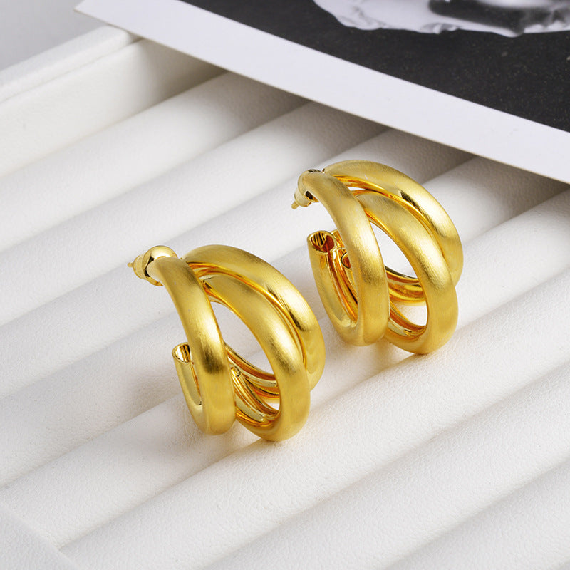 Wholesale irregular personality niche exaggerated design earrings
