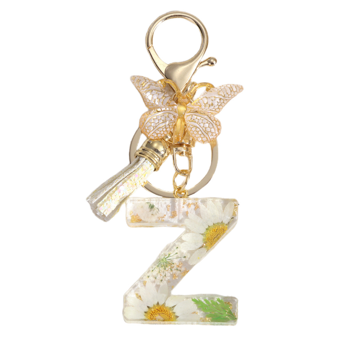 Wholesale Flowers English 26 Letters Keychain