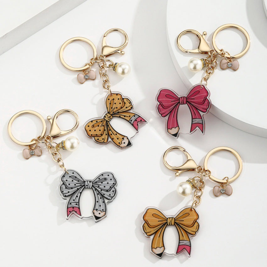 Wholesale Acrylic Bow Keychain