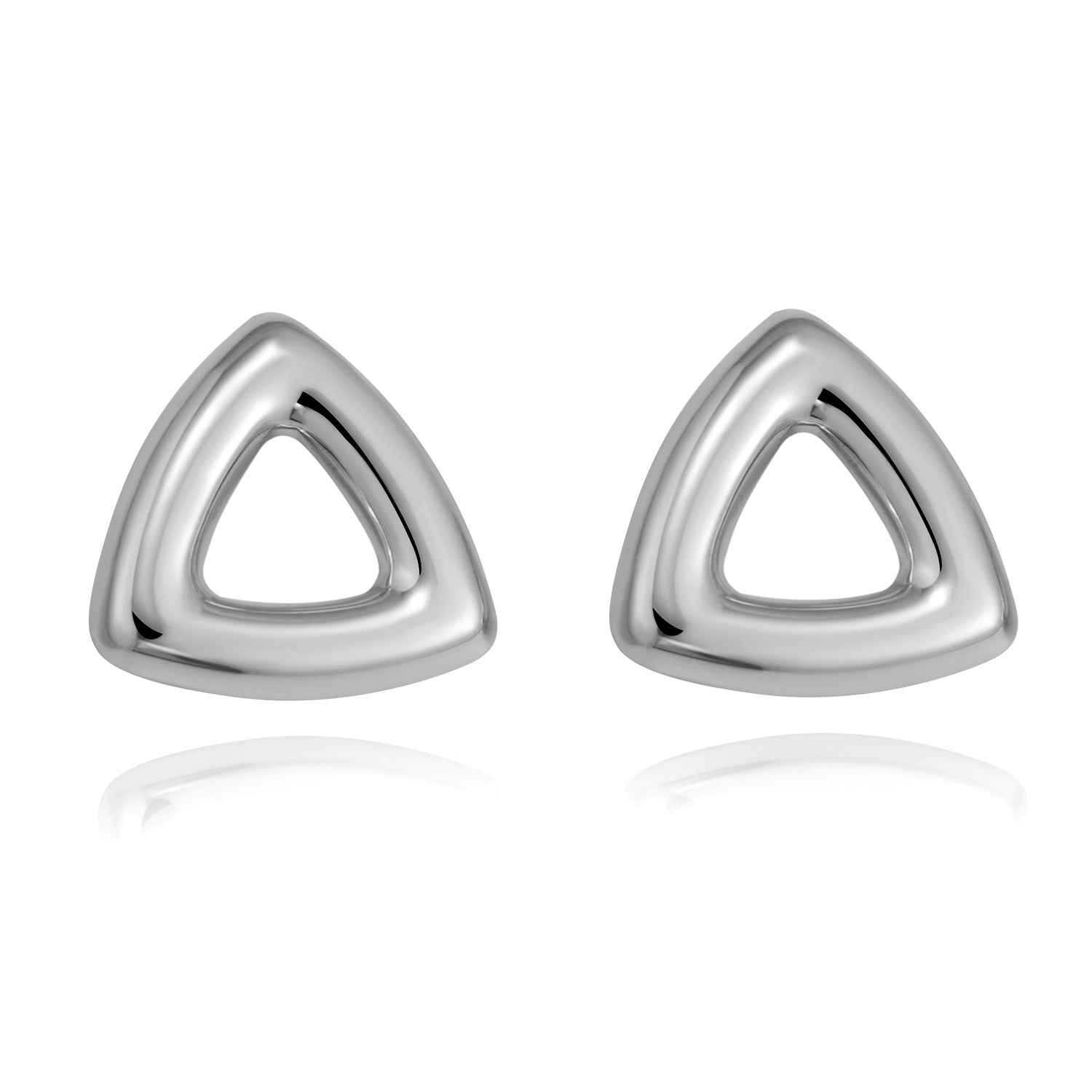 Boucle d'oreilles en acier inoxydable Triangle doré 18k