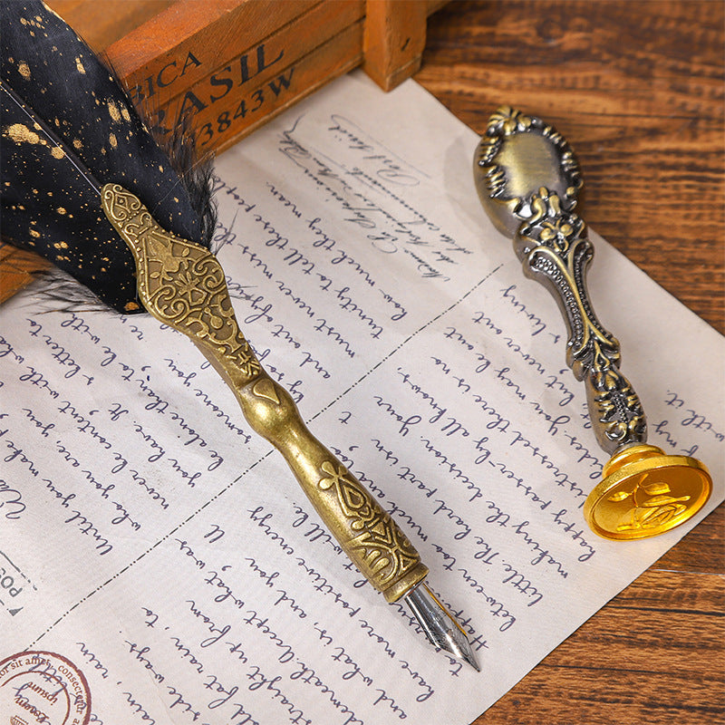 Wholesale Rainbow Color Feather Ballpoint Pen