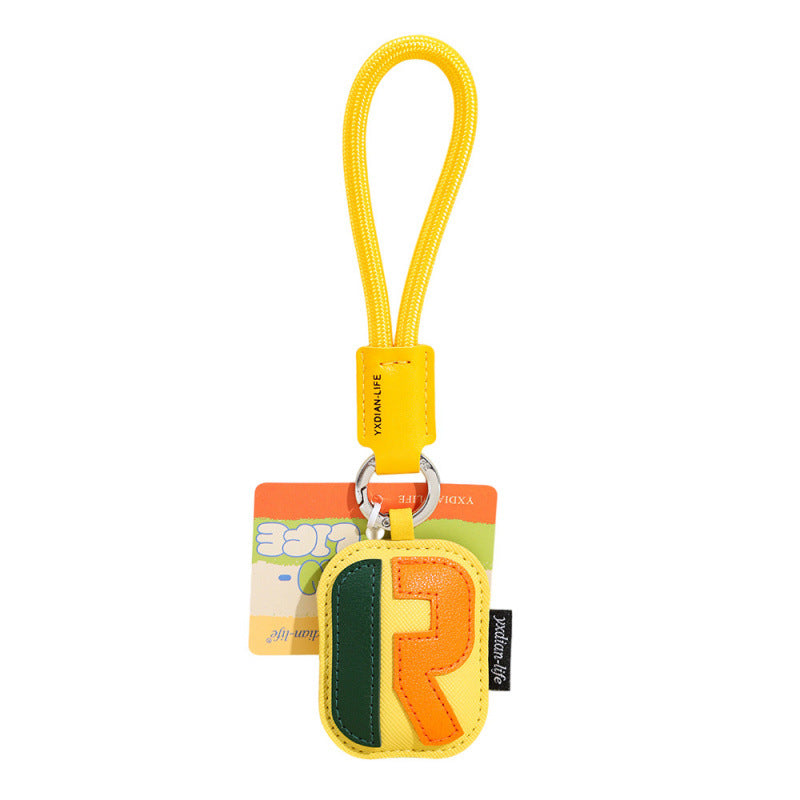 Wholesale Trendy 26 Letter PU Leather Keychain Pendant Graduation Gift Car Key Accessory