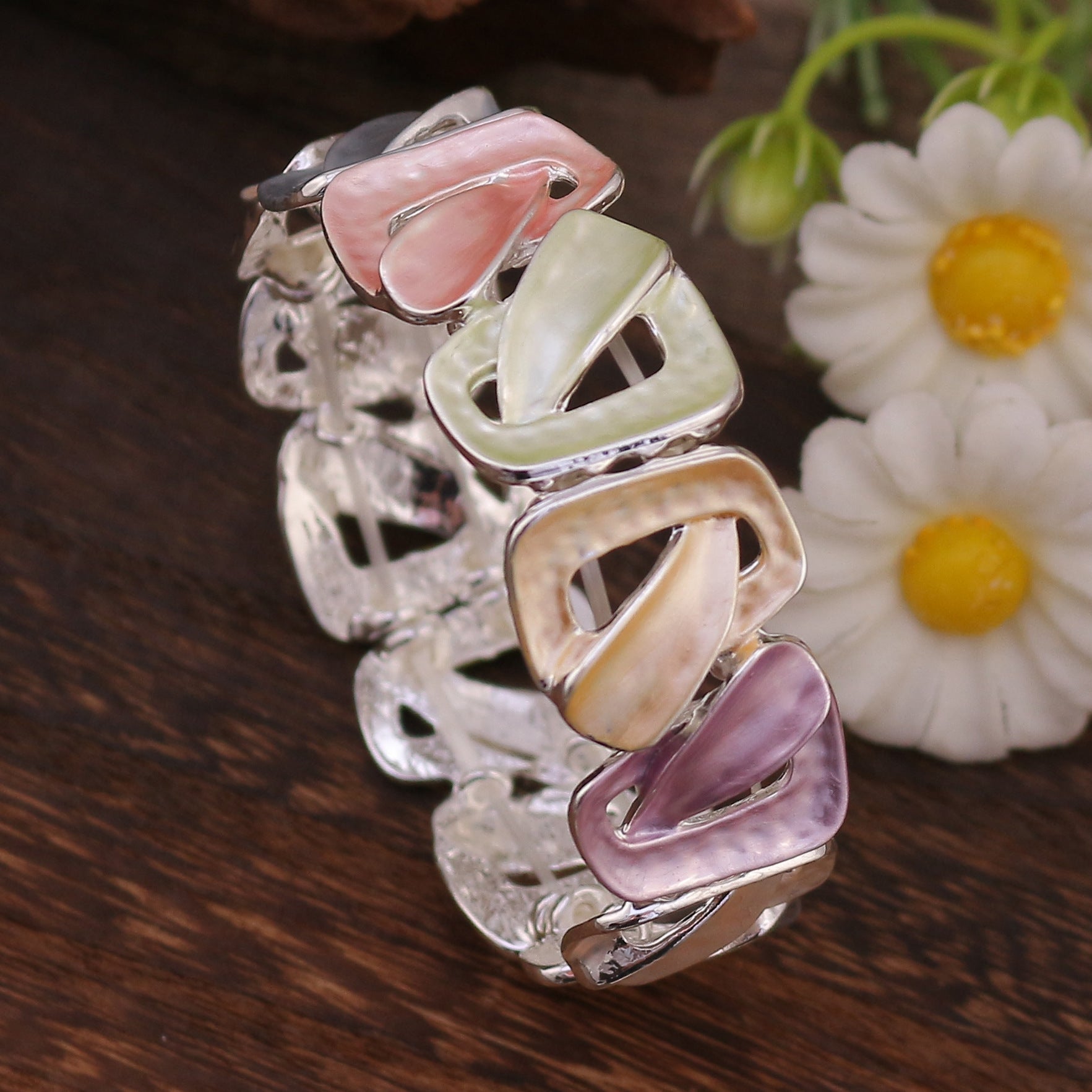 Wholesale color irregular line alloy bracelet