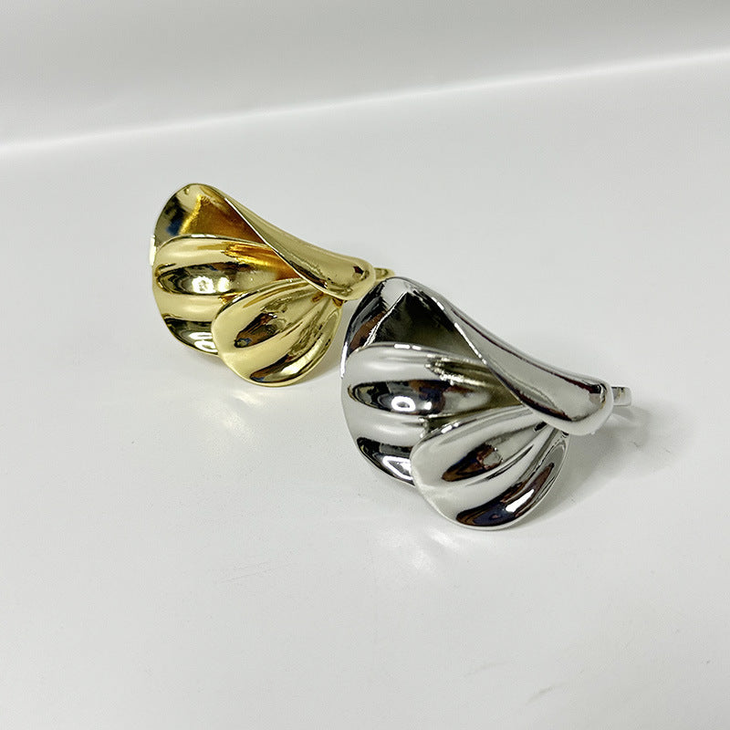 Wholesale  Light Luxury Multi-Layered Flower Leaf Ring