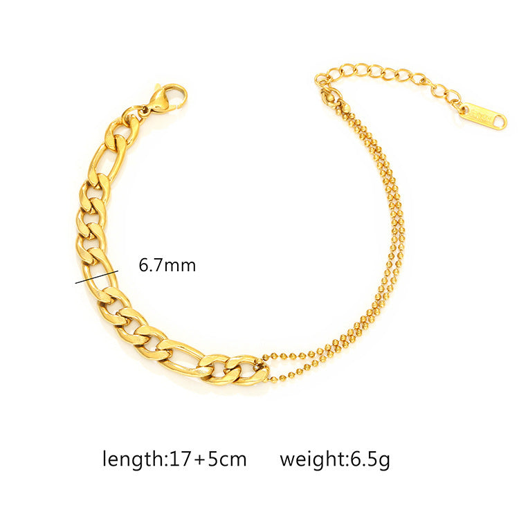 Wholesale Stainless steel plated 18K gold bracelet