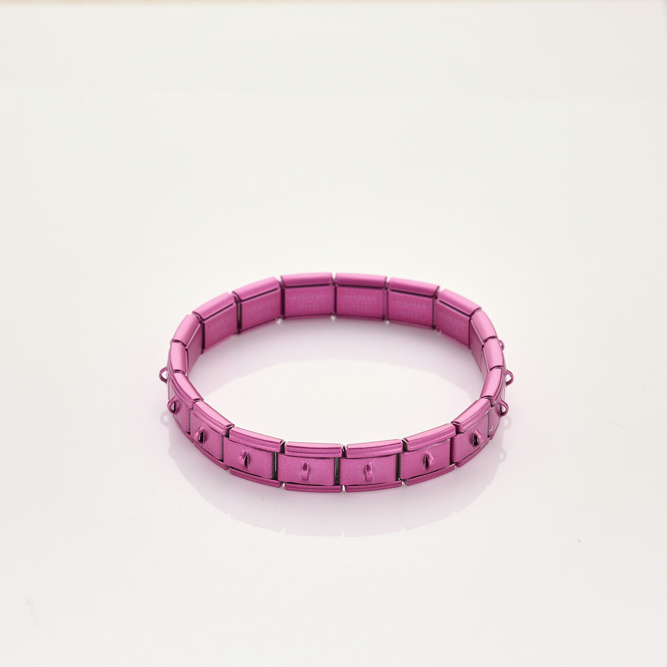 Wholesale 10pcs Colorful Matte Buckle Italian Stainless Steel Jewelry Elastic Bracelet for Men and Women