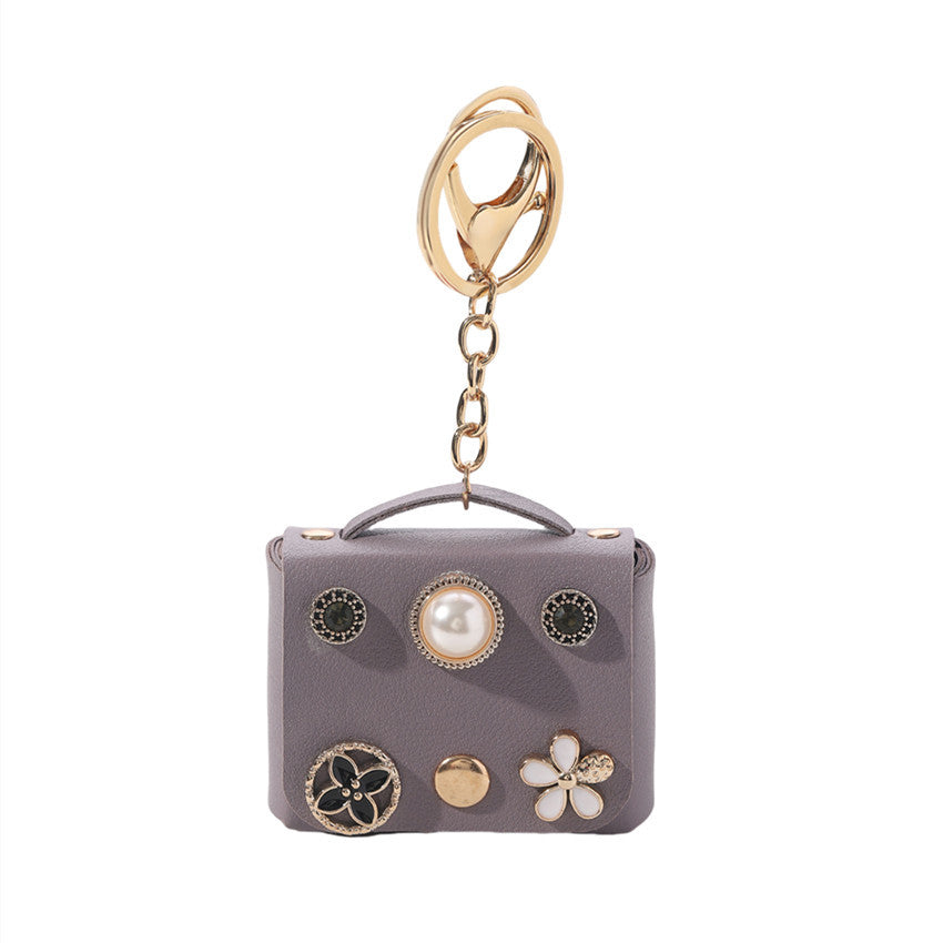 Wholesale Cartoon Inlaid Pearl Coin Purse Keychain Keychain Wallet ACC-KC-RongR033