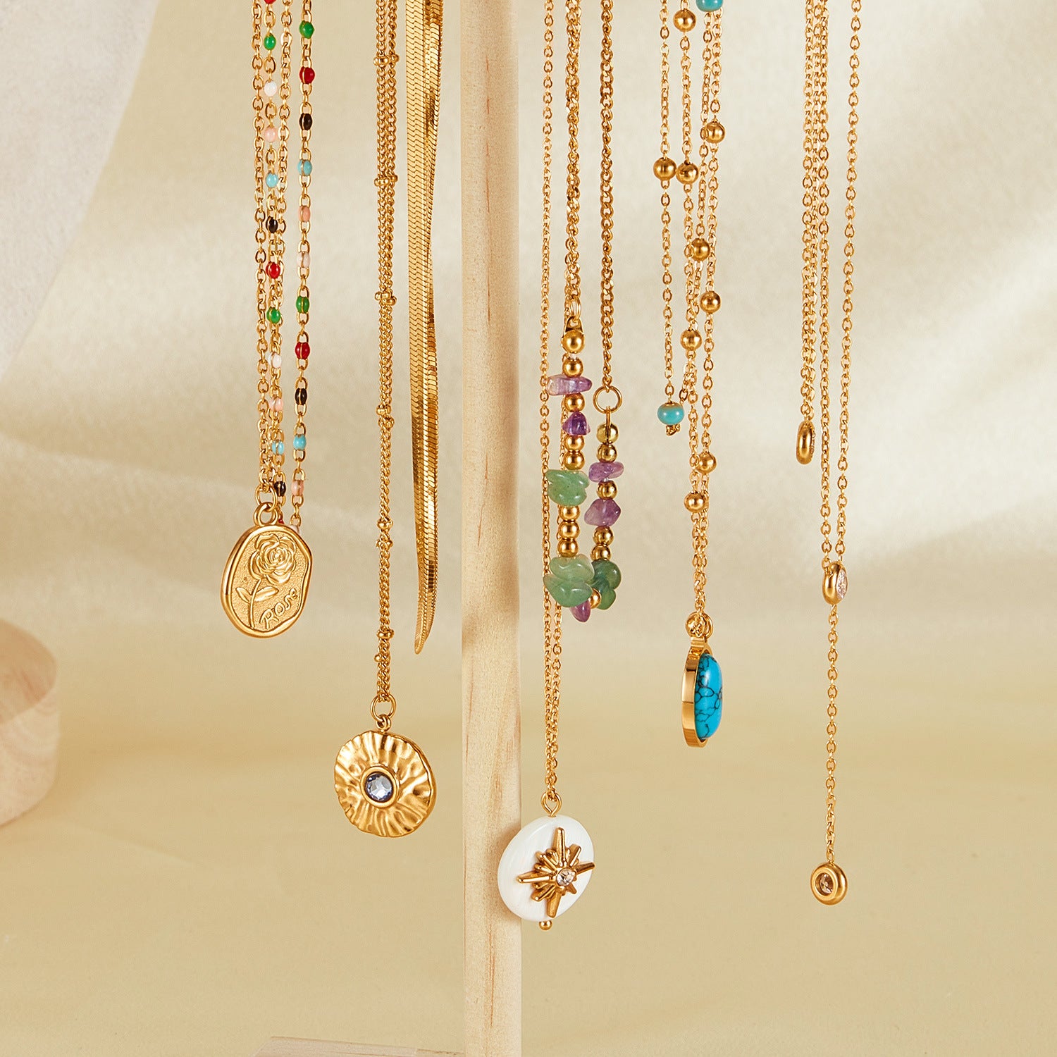 Wholesale double-layer clavicle chain accessories stainless steel necklace