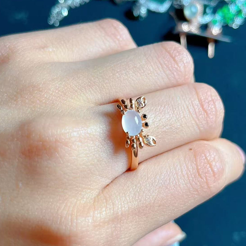Wholesale Pastoral Crab Ring Zinc Alloy Jewelry Accessory for Boutique Resale