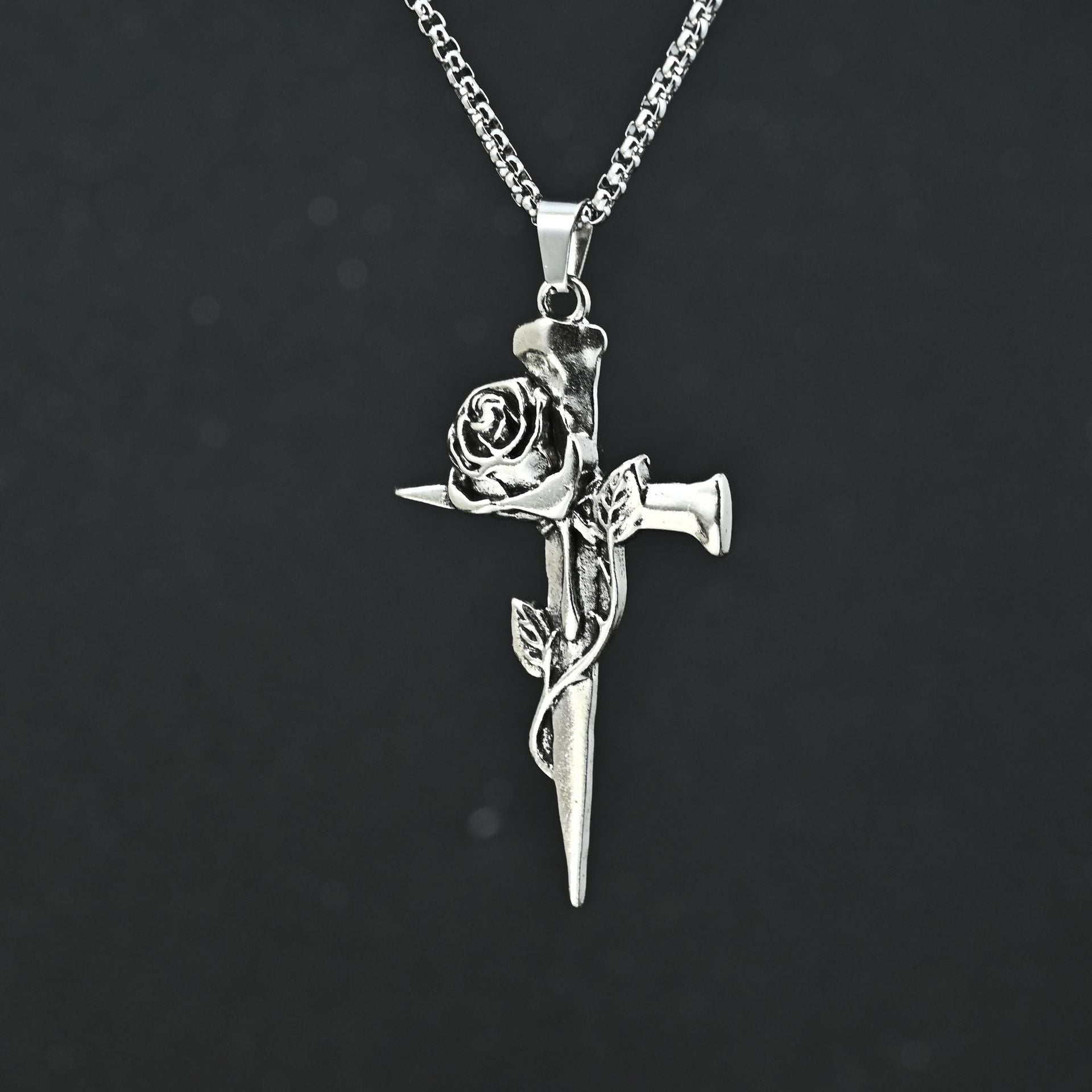 Wholesale Hip Hop Street Style Alloy Cross Pendant Necklace Fashion Accessory For Gift And Boutique Resale