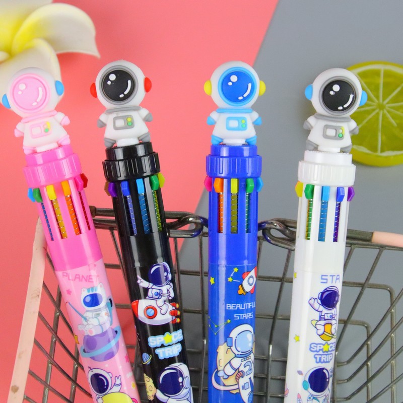 Wholesale astronaut ten-color ballpoint pen oil-based color graffiti pen ACC-PN-Liuj001