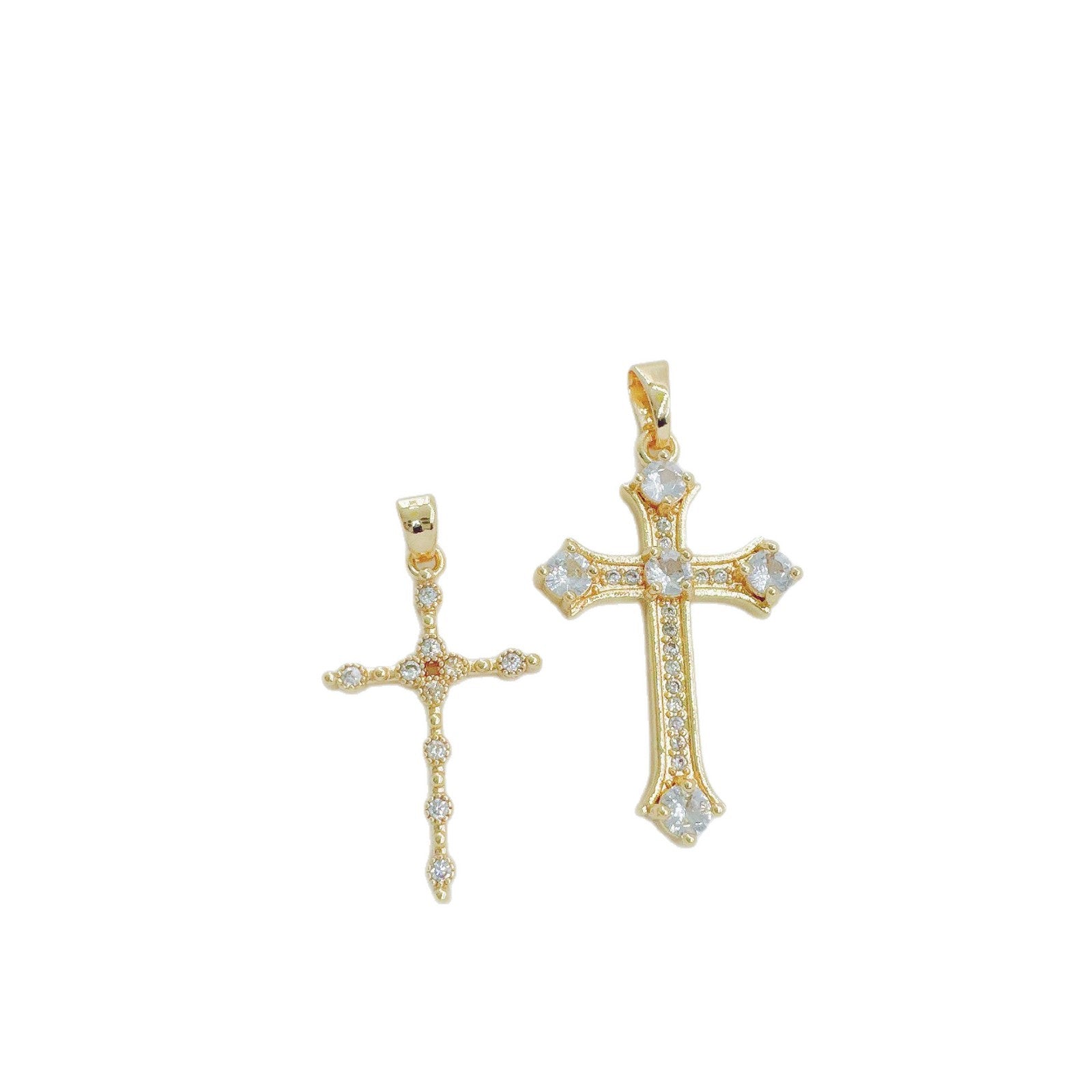 Wholesale Trendy Cross Pendant Necklace Copper Electroplate Jewelry Accessory