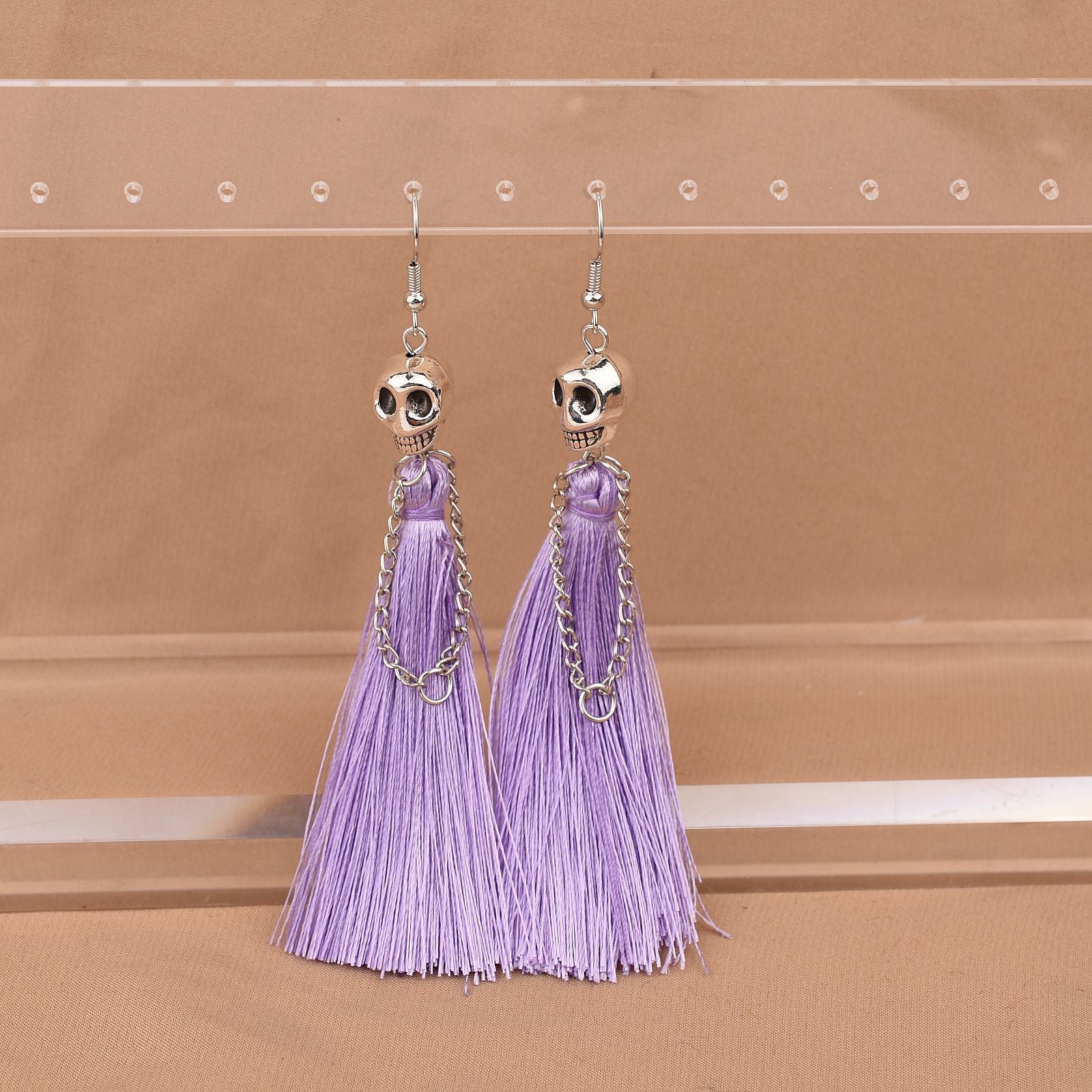 Wholesale Halloween Skull Tassel Earrings ACC-ES-Xunt006