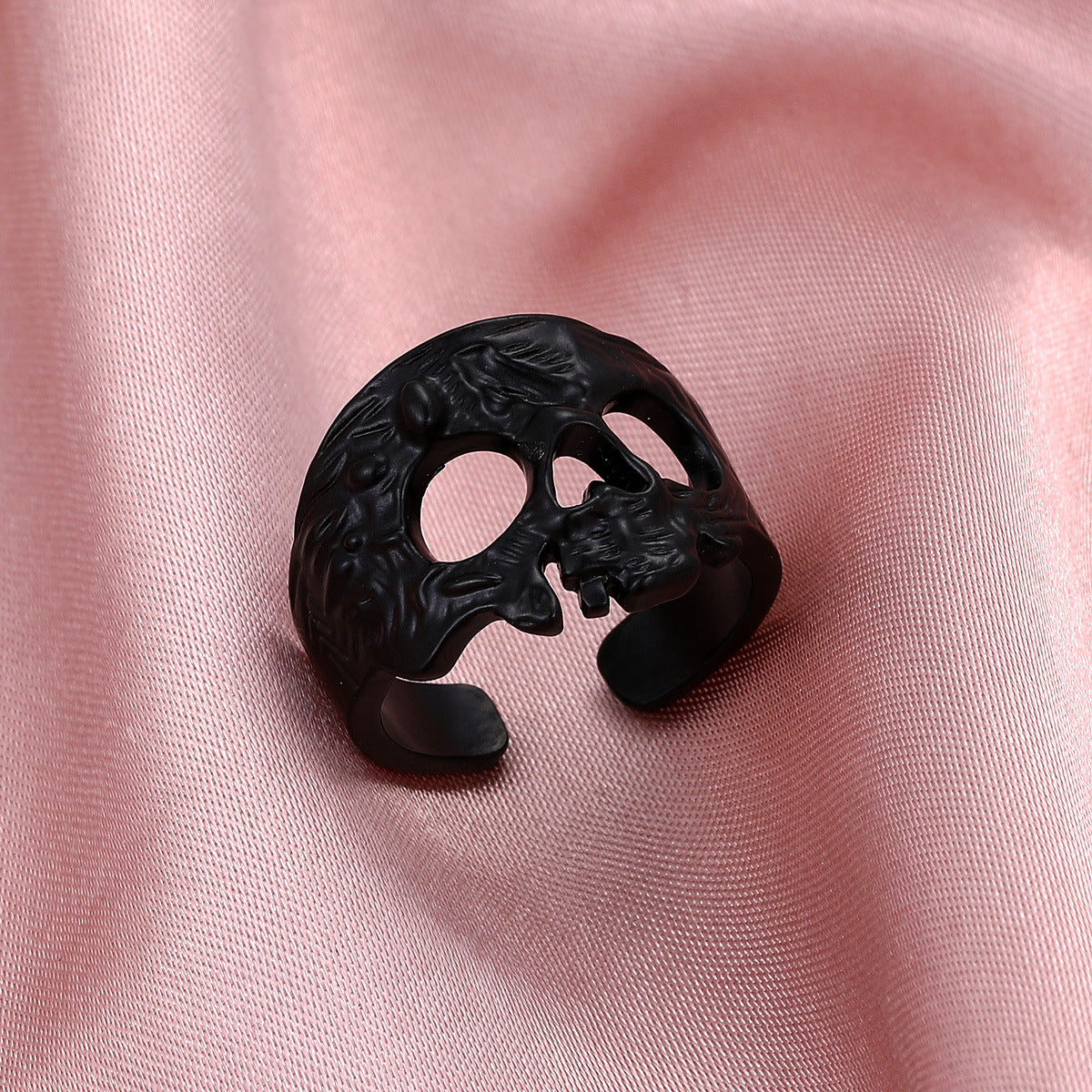 Wholesale Gothic Skull Ring Punk Exaggerated Alloy Open Ring
