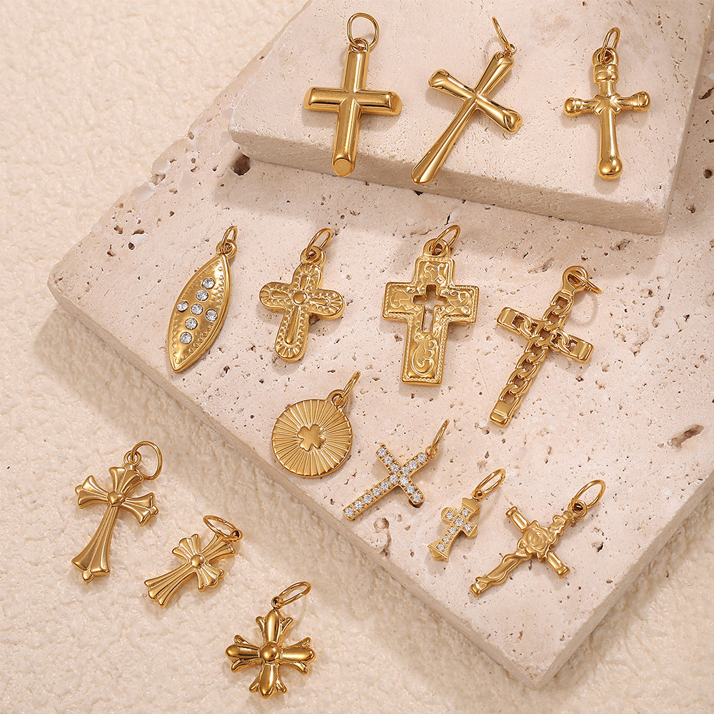 Wholesale  Vintage Cross Hip Hop  Charms
