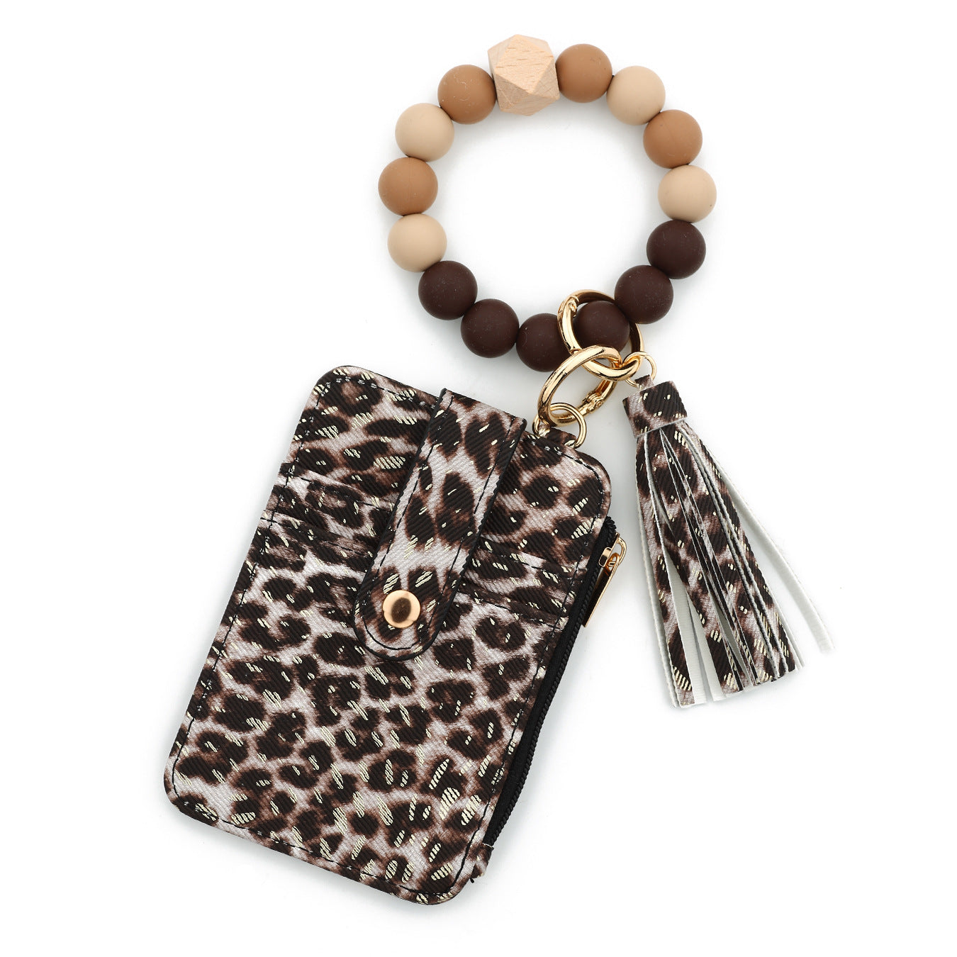 Wholesale  Pattern Folded Card Bag Tk Printed Leather Wallet Wristlet Keychain