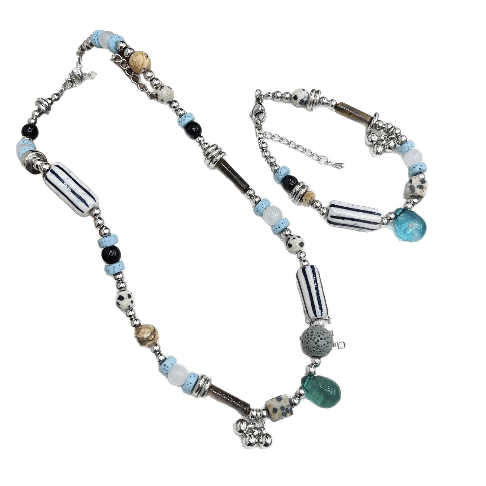 Wholesale Natural Stone Beaded Multi-Element Necklace