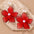 Wholesale Double-layer Silk Screen Flower Three-dimensional Flower  Earrings