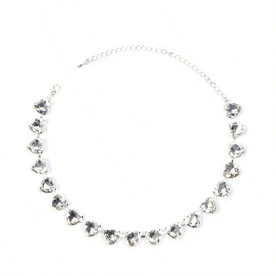Wholesale Diamond-Encrusted Crystal Heart Necklace