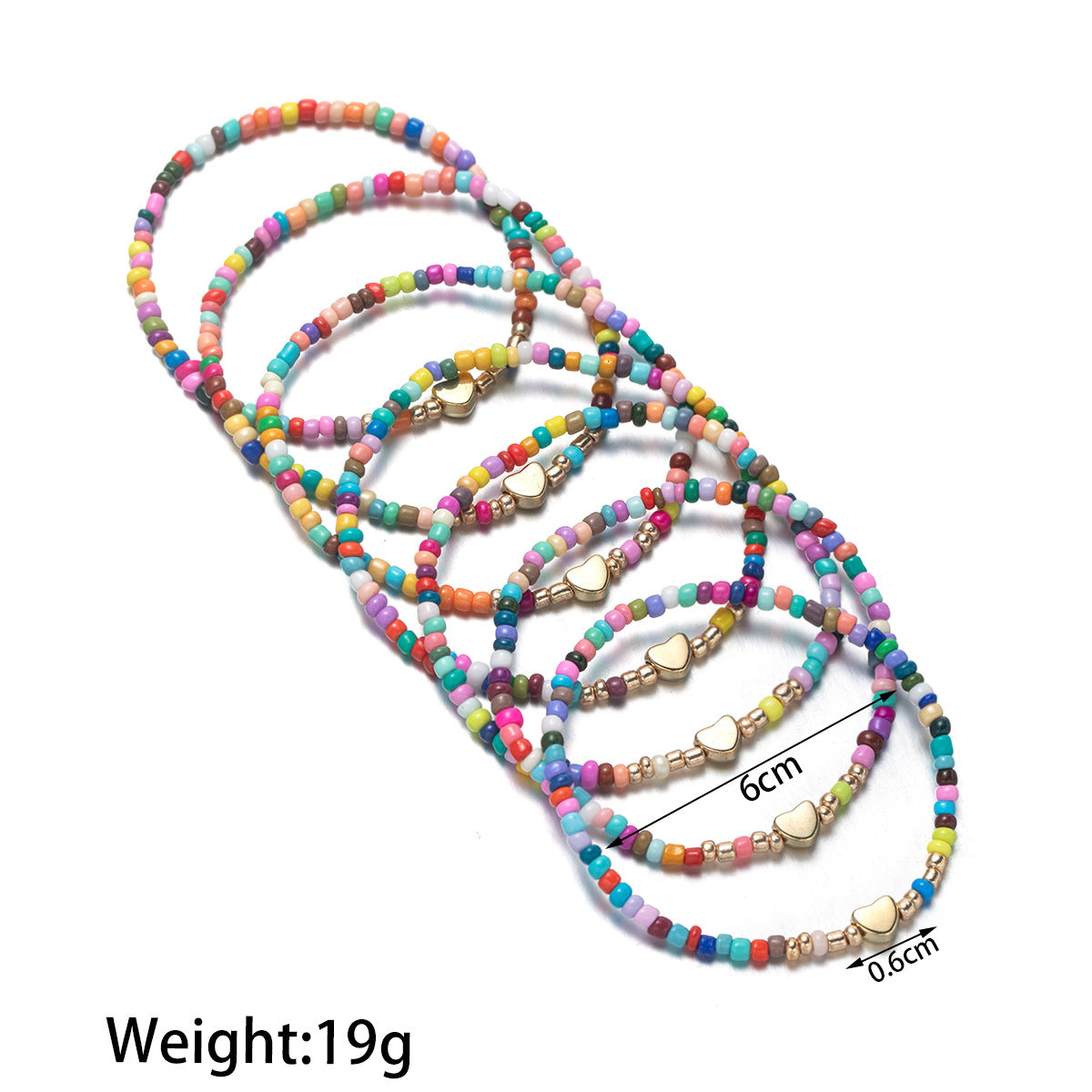 Wholesale  alloy love random color beads elastic ladies bracelet