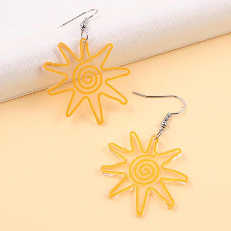 Wholesale Flower Rainbow Slipper Acrylic Earrings