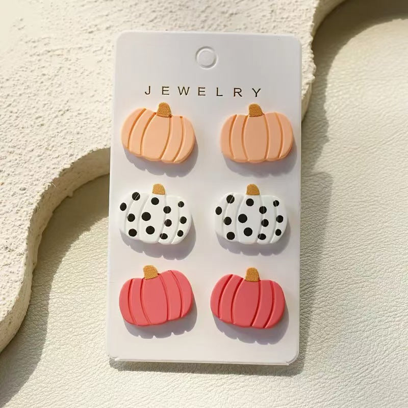 Wholesale  Boo Ghost Witch Hat Zebra Print Acrylic Earrings Party Gift
