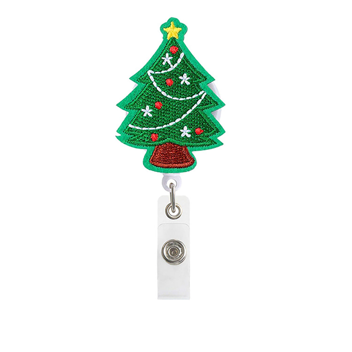Wholesale Christmas  Easy-pull Felt Telescopic  Badge Reels