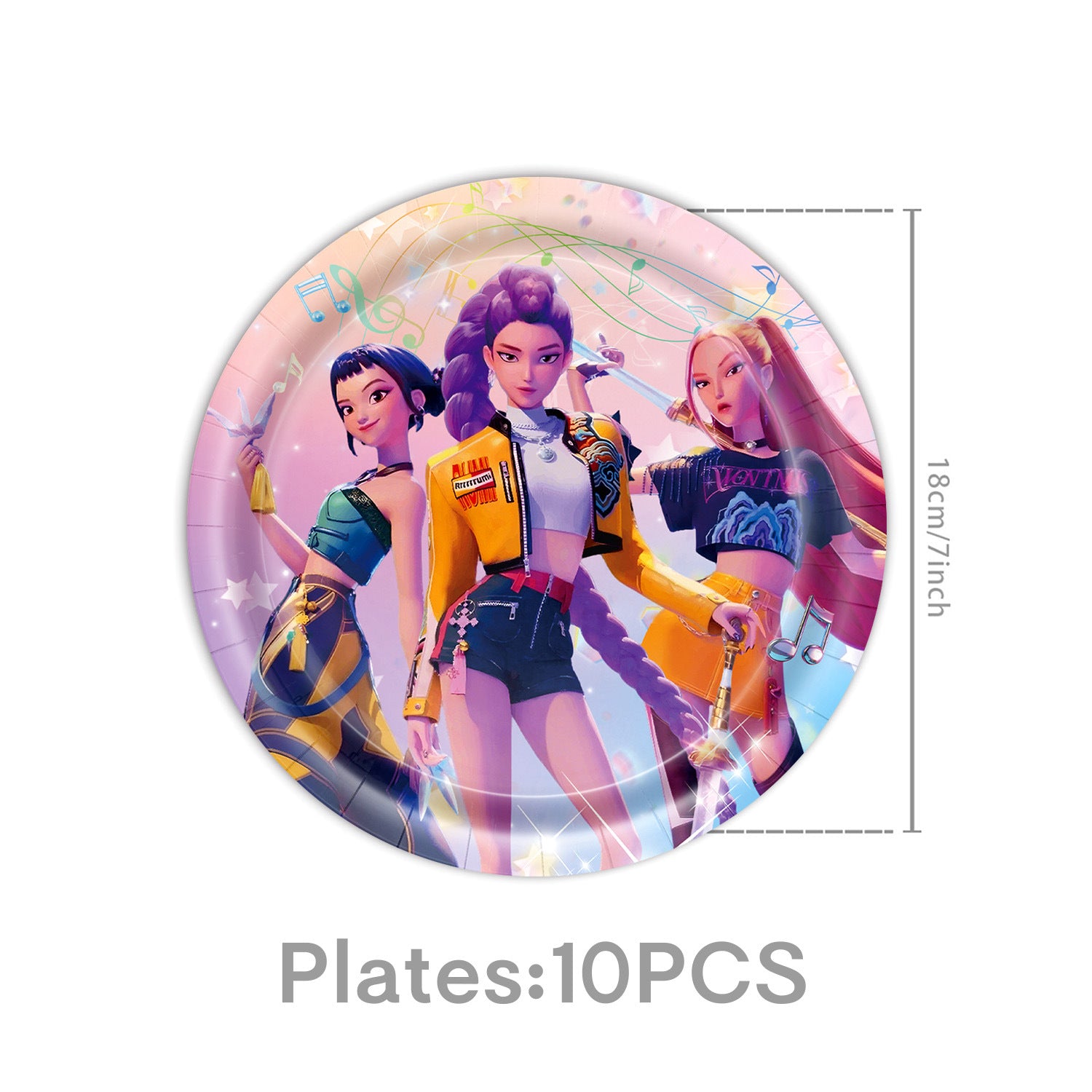 Wholesale KPOP  birthday party decoration tableware supplies atmosphere layout five-piece set kpop