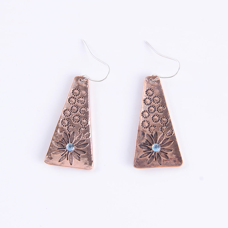 Wholesale Old Tassel Short Sunflower Earrings