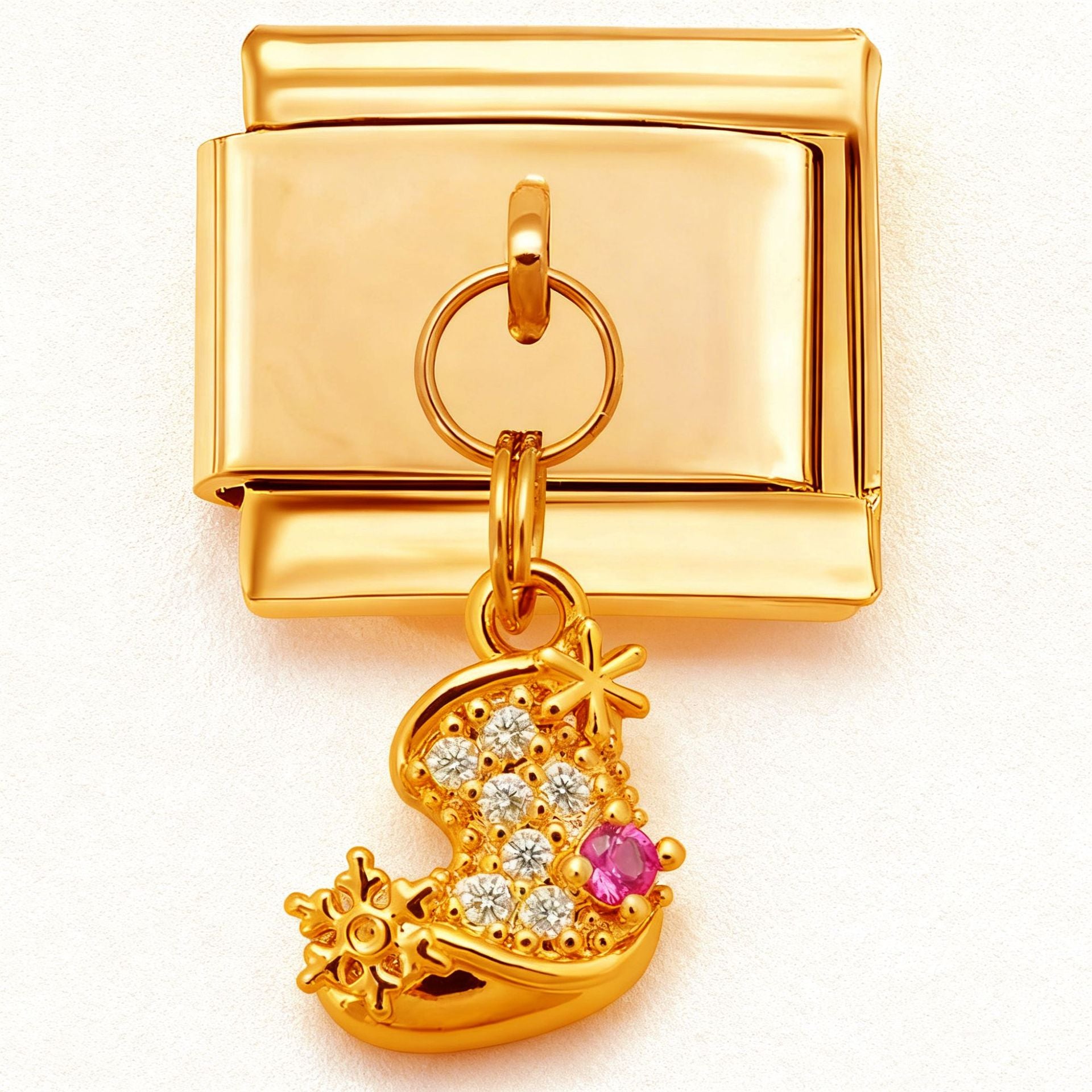 Wholesale Italian  New Year gold module DIY pendant bracelet