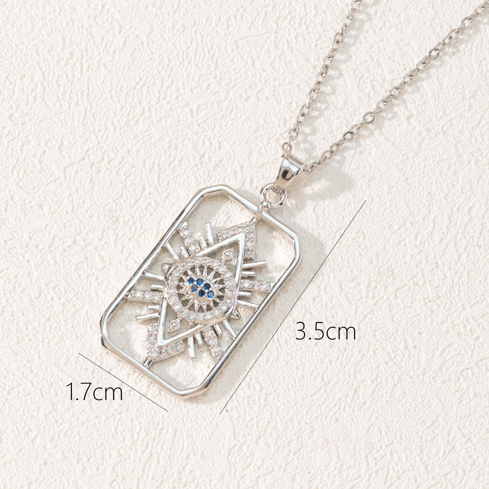 Wholesale Copper Eye Pendant Necklace Bohemian Style Fashion Jewelry Gift